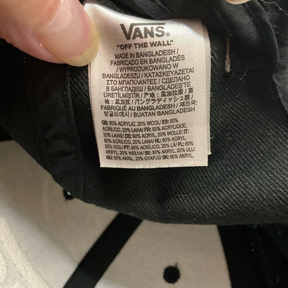 Vans Drop V Low Black White Snapback Baseball Hat Unisex Skateboarding BMX - Picture 3 of 4